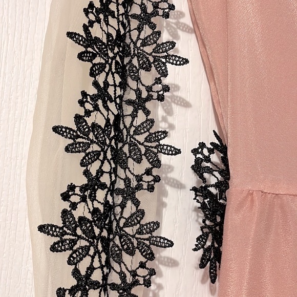 Pink and black lace dress - Picture 6 of 7